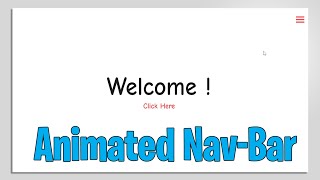 Animated Nav-bar using HTML,CSS and Javascript(jquery).