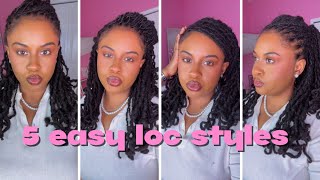 5 Stylish Ways to Rock Your Locs | Easy \u0026 Chic Hairstyles for Women