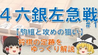 【４六銀左急戦#1】基本の駒組と攻めの狙い #４六銀左急戦