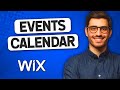 How to Add Events Calendar to Wix Website (2022) | Wix Events Calendar