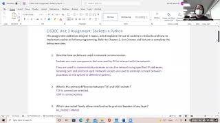 CIS30C Unit 3 Lecture: Socket Programming in Python