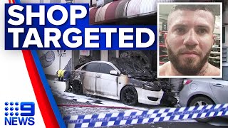 Tobacco shop owned by underworld figure targeted by alleged arsonists | 9 News Australia