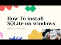 How to Install SQLite ON WINDOWS 10  |  SQL | How to environment variable path | 2021 | Spicy Jerks