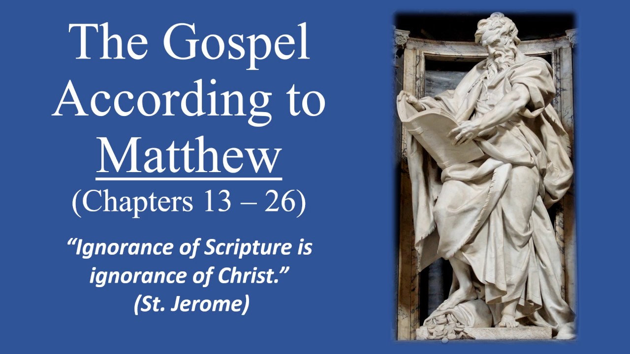 The Gospel According To Matthew - Lecture 3 - YouTube