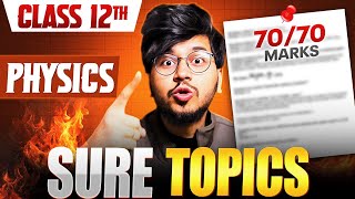 CHAPTERWISE🔥 MOST IMPORTANT TOPICS FOR CLASS 12TH PHYSICS BOARD 2025 || MUNIL SIR