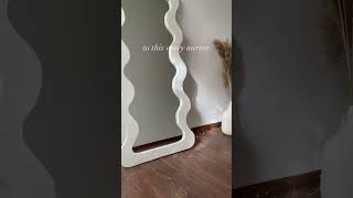 DIY trendy wavy mirror #diymirror #mirrorwork #homedecor #minimalism #interiordesign #artsandcrafts