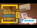 How to Unlock Daikin Ac Remote ( easily in 2 seconds )