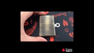 Zippo Japanese Version Of Helmets Smoked Copper Engraved Dragon Kerosene Lighter