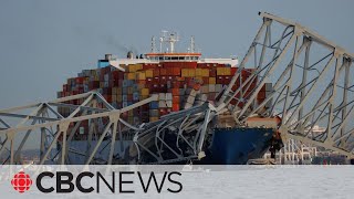 Container ship lost power before bridge collision, says Maryland governor