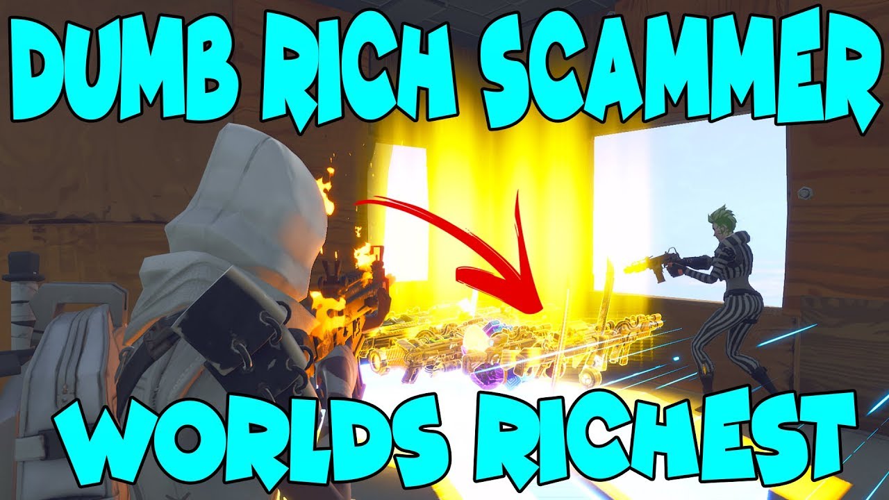Dumb Rich Kid Scams Himself Scammer Gets Scammed Fortnite Save The