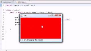 Part 76: Java Programming Tutorial - MouseMotionListener interface .