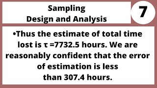 Sampling Design and Analysis in HIndi|Urdu MTH494 LECTURE 07