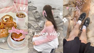 KOREA VLOG🐇🍰 spring in seoul, aesthetic cafes, first time in jeju, solo spa day,