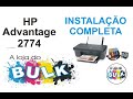 Instalação Completa Bulk Ink HP 2774 Sistema continuo de tinta Recarga cartucho 667 black color