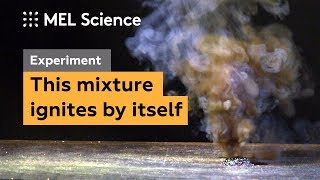 "Self-ignition" experiment: how potassium perganganate reacts with sulfuric acid