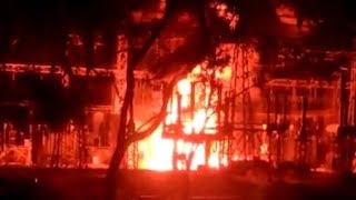 Hindupur sevamandir power substation blast fire.mp4