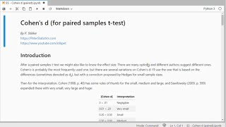 Python - Cohen's d for Paired Data