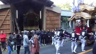 2016南河内郡千早赤阪村（建水分神社）だんじり祭り　川野邊、入魂式⑪水分小屋前（平成28年2月28日）