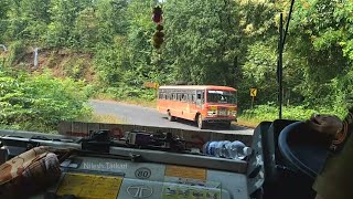 Brilliant Driving : Kolhapur Ganpatipule MSRTC Hirkani Bus Ride on Kolhapur Ratnagiri Road | Konkan