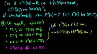 (ML 17.8) Smirnov transform (Inverse transform sampling) - invertible case