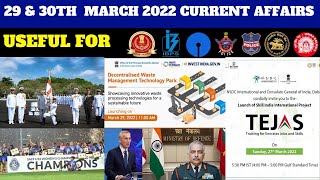 MARCH 29 ,30 TH CURRENT AFFAIRS 💥(100% Exam Oriented)💥USEFUL FOR ALL COMPETITIVE EXAMS