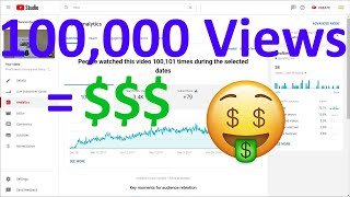 How much did I earn from 100K views - Under 2000 subscribers! How to make money on YouTube