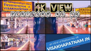 4K View of Visakhapatnam Station Platform No.08 | On Board 02887 Samta Special Exp | INDIAN RAILWAYS