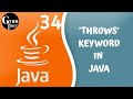 Explain throws keyword in Java| Java Tutorial for beginners