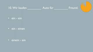 Ein, eine oder einer? Nominativ, Akkusativ oder Dativ? Unbestimmter Artikel Teil 2