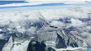 4k MSFS Lukla VNLK  Tenzing-Hillary Airport to Mt Everest 3500 ft Madolo B21 AS33 Glider Landing