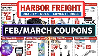 Harbor Freight February and March Super Coupons, Pre Parking Lot Sale