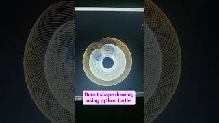 Doughnut Shape Drawing using Python Turtle | Coding Video | Instagram Reels | WhatsApp Status |
