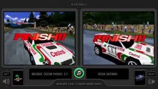 Sega Rally Championship (Arcade vs Sega Saturn) Side by Side Comparison