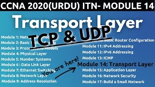 Transport Layer (Layer 4, TCP UDP \u0026 Port no.) | ITN - Module 14 | FREE CCNA 200-301 (Urdu/Hindi)