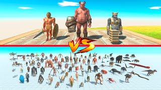 Achilles, Ghor Hammer, Ogre Lord vs All Units - Animal Revolt Battle Simulator