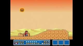 Super Mario Bros. 3 SNES: World 2-Angry Sun/Quicksand