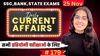 25 NOVEMBER 2024 Current Affairs I Daily Current Affairs I Current Affairs Today I by Nikita Ma,am