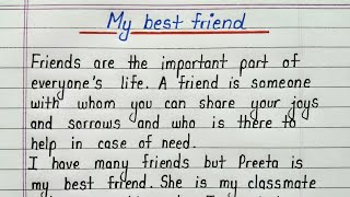 Short essay on my best friend in english for students