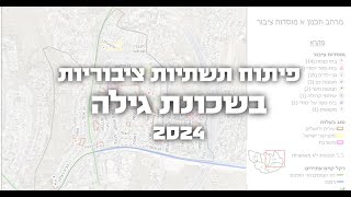 שכונת גילה מתחדשת - פרויקטור השלד הציבורי לשכונה 2024 - הסבר של יועץ הפרוגרמה