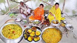 ভোগের খিচুড়ি,বেগুন ভাজা,স্পেশাল বাঁধাকপির ঘন্ট রেসিপি যেকোনো পুজোতে বানাতে পারবেন||khichuri recipe