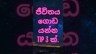 ජීවිතය ගොඩ යන්න  Tip 3 ක්.