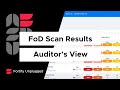 Security Auditor's View of Scan Results in Fortify on Demand