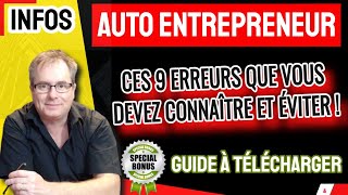 🔴▶▶ DEVENIR MICRO-ENTREPRENEUR, 9 ERREURS A EVITER POUR #DEVENIRMICROENTREPRENEUR