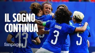 Italia femminile nella storia: le azzurre battono la Cina e volano ai quarti del Mondiale