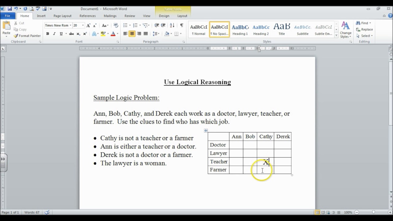 Problem Solving Use Logical Reasoning Youtube