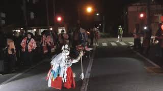 氷見市　島尾　島尾青年団 獅子舞2019 大旗　Part1