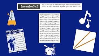 Syncopation by Reed (Syncopation Set 2, Page 36, Number 25-36) - Practice with Me! #drums #drummer