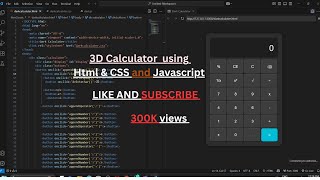 3D Calculator using Html & CSS and Javascript #css #javascript #html #calculator #viralvideo