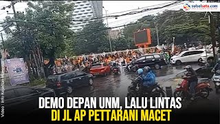 Demo Depan UNM, Lalu Lintas di Jl AP Pettarani Macet