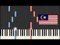 Malaysia National Anthem - Negaraku (Piano Tutorial)